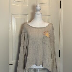 Wooden Ships Cream Sweater with Sun Accent